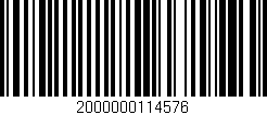 Código de barras (EAN, GTIN, SKU, ISBN): '2000000114576'