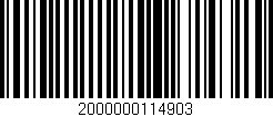 Código de barras (EAN, GTIN, SKU, ISBN): '2000000114903'