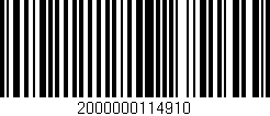 Código de barras (EAN, GTIN, SKU, ISBN): '2000000114910'