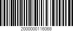 Código de barras (EAN, GTIN, SKU, ISBN): '2000000116068'