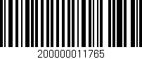Código de barras (EAN, GTIN, SKU, ISBN): '200000011765'