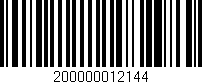 Código de barras (EAN, GTIN, SKU, ISBN): '200000012144'