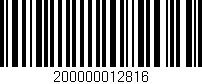 Código de barras (EAN, GTIN, SKU, ISBN): '200000012816'