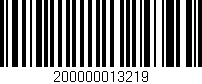 Código de barras (EAN, GTIN, SKU, ISBN): '200000013219'