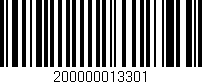 Código de barras (EAN, GTIN, SKU, ISBN): '200000013301'