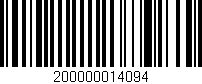 Código de barras (EAN, GTIN, SKU, ISBN): '200000014094'