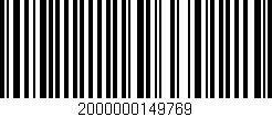 Código de barras (EAN, GTIN, SKU, ISBN): '2000000149769'