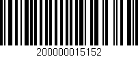 Código de barras (EAN, GTIN, SKU, ISBN): '200000015152'