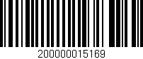 Código de barras (EAN, GTIN, SKU, ISBN): '200000015169'