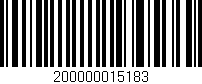 Código de barras (EAN, GTIN, SKU, ISBN): '200000015183'