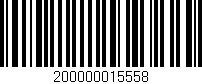 Código de barras (EAN, GTIN, SKU, ISBN): '200000015558'