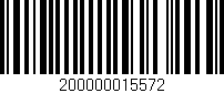 Código de barras (EAN, GTIN, SKU, ISBN): '200000015572'
