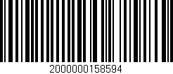 Código de barras (EAN, GTIN, SKU, ISBN): '2000000158594'