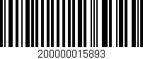 Código de barras (EAN, GTIN, SKU, ISBN): '200000015893'