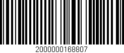 Código de barras (EAN, GTIN, SKU, ISBN): '2000000168807'