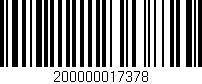 Código de barras (EAN, GTIN, SKU, ISBN): '200000017378'