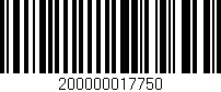 Código de barras (EAN, GTIN, SKU, ISBN): '200000017750'