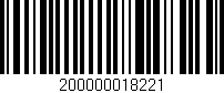 Código de barras (EAN, GTIN, SKU, ISBN): '200000018221'