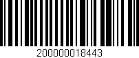 Código de barras (EAN, GTIN, SKU, ISBN): '200000018443'