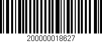 Código de barras (EAN, GTIN, SKU, ISBN): '200000018627'