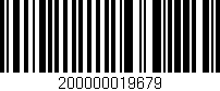 Código de barras (EAN, GTIN, SKU, ISBN): '200000019679'