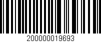 Código de barras (EAN, GTIN, SKU, ISBN): '200000019693'