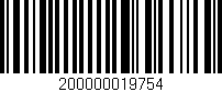Código de barras (EAN, GTIN, SKU, ISBN): '200000019754'