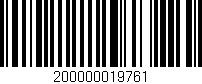 Código de barras (EAN, GTIN, SKU, ISBN): '200000019761'
