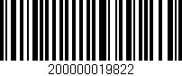 Código de barras (EAN, GTIN, SKU, ISBN): '200000019822'