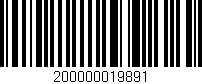 Código de barras (EAN, GTIN, SKU, ISBN): '200000019891'