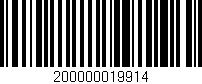 Código de barras (EAN, GTIN, SKU, ISBN): '200000019914'
