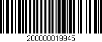 Código de barras (EAN, GTIN, SKU, ISBN): '200000019945'