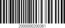 Código de barras (EAN, GTIN, SKU, ISBN): '2000000200361'