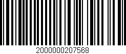 Código de barras (EAN, GTIN, SKU, ISBN): '2000000207568'