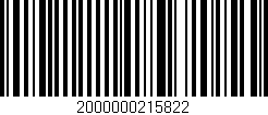 Código de barras (EAN, GTIN, SKU, ISBN): '2000000215822'