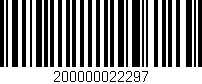 Código de barras (EAN, GTIN, SKU, ISBN): '200000022297'