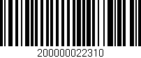 Código de barras (EAN, GTIN, SKU, ISBN): '200000022310'