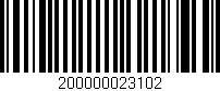 Código de barras (EAN, GTIN, SKU, ISBN): '200000023102'