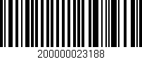 Código de barras (EAN, GTIN, SKU, ISBN): '200000023188'