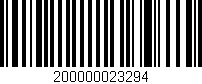 Código de barras (EAN, GTIN, SKU, ISBN): '200000023294'