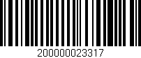 Código de barras (EAN, GTIN, SKU, ISBN): '200000023317'