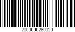 Código de barras (EAN, GTIN, SKU, ISBN): '2000000260020'