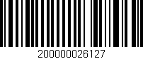 Código de barras (EAN, GTIN, SKU, ISBN): '200000026127'