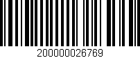Código de barras (EAN, GTIN, SKU, ISBN): '200000026769'