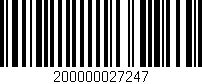 Código de barras (EAN, GTIN, SKU, ISBN): '200000027247'