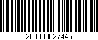 Código de barras (EAN, GTIN, SKU, ISBN): '200000027445'