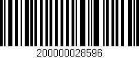 Código de barras (EAN, GTIN, SKU, ISBN): '200000028596'