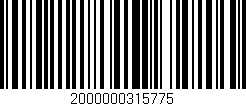 Código de barras (EAN, GTIN, SKU, ISBN): '2000000315775'