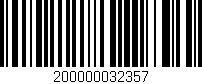 Código de barras (EAN, GTIN, SKU, ISBN): '200000032357'