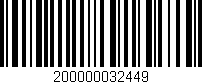 Código de barras (EAN, GTIN, SKU, ISBN): '200000032449'